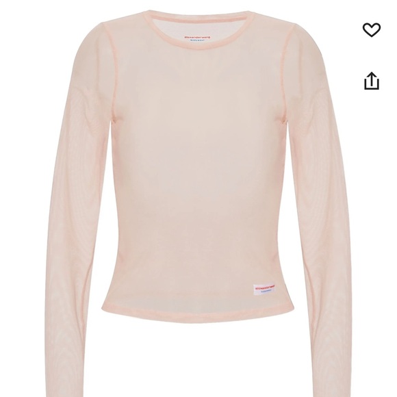 Alexander Wang Semi-Sheer Blush Tshirt - Picture 1 of 3